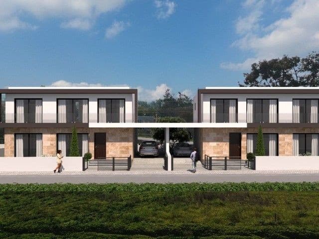 3+1 villas for sale with Turkish title deed and flexible payment in Kanlıköy, Nicosia.
